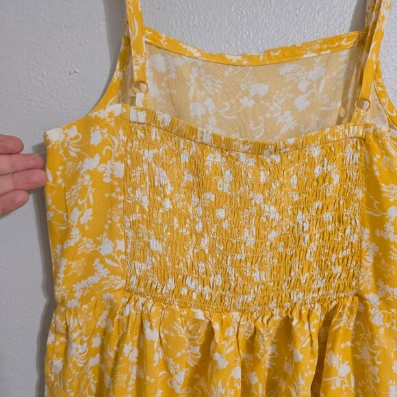 Old Navy Yellow & White Printed Fit & Flare Cami Dress for Girls | XL 14-16 - Picture 4 of 7
